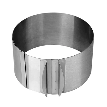 

1PCS Stainless Steel Baking Mold Adjustable DIY Easy To Clean Cake Round Family Dessert Kitchen Chef Festival Christmas Supply