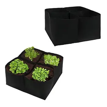 

1pcs Fabric Raised Garden Bed Square Garden Flower Grow Bag Vegetable Planting Bag Planter Pot For Herbal Plant Tomato Potato