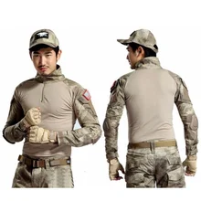 Военная армейская тактическая рубашка камуфляж с длинным рукавом BDU армейские футболки Для мужчин камуфляж снайперская страйкбольная Пейнтбол Пеший Туризм рубашки в охотничьем стиле