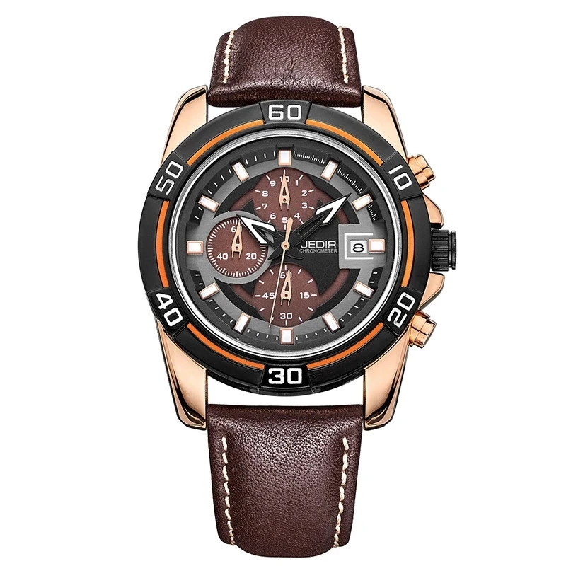 

JEDIR Watch Men Leather Strap Quartz Watches Relogio Masculino Analog Fashion Casual Waterproof Wristwatch for Male Reloj Hombre
