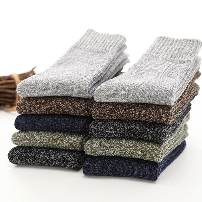 5 пар/уп. мужские повседневные теплые плотные носки Calcetines Hombre Мужские дышащие эластичные удобные мягкие носки для осени и зимы