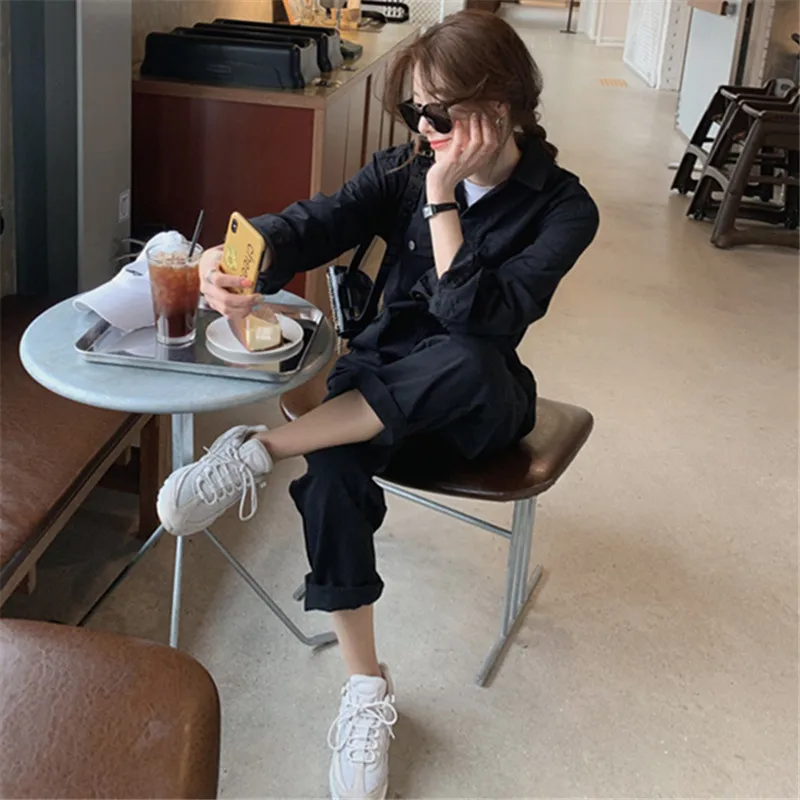 LANMREM LANMREM 2020 new summer fashion women turn-down collar full sleeves single breasted jumpsuit WL92906XL LANMREM LANMREM 2020 new summer fashion women turn-down collar full sleeves single breasted jumpsuit WL92906XL