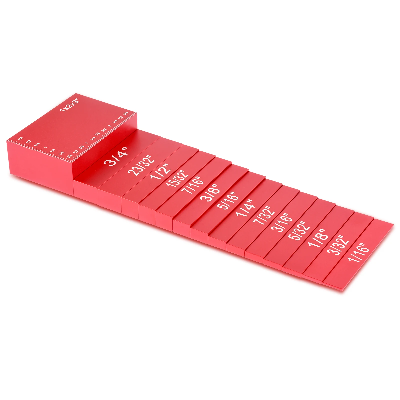 15Pcs Block Bar Height Gauge Portable Aluminum Alloy Woodworking Profile Bench Saw Accessories Precision Measuring Tools