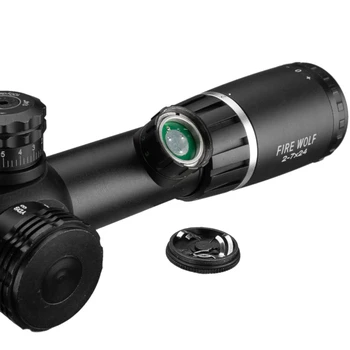 Fire Wolf 2-7X24 Hunting and equipment tactical Optical sight red dot Illuminated Airsoft accessories Rifle Scopes for hunting 6