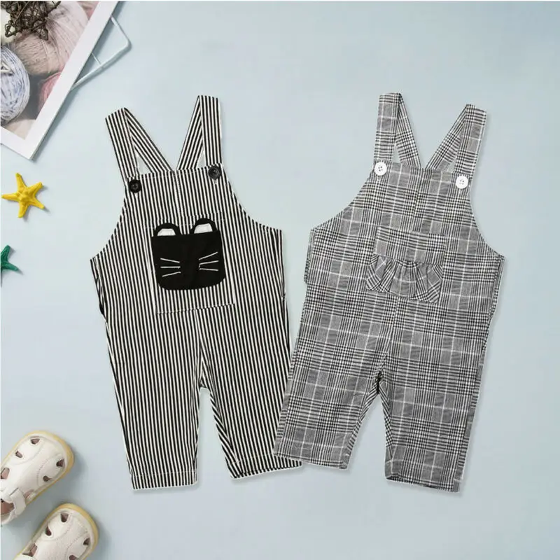 

Pudcoco 2020 Summer Toddler Overalls Baby Suspender Pants Plaid Baby Boy Girls Sleeveless Gentleman Jumpsuit For Kids