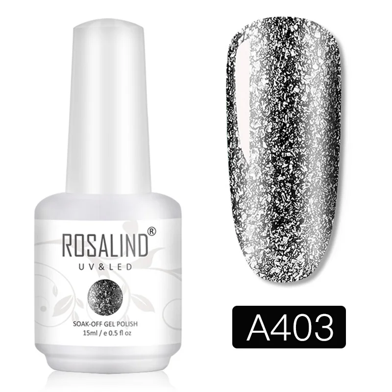 RHA403 ROSALIND Гель-лак гибридные лаки для ногтей Маникюр УФ светодиодный полуперманентный гель для ногтей впитывающий Гель-лак базовое верхнее покрытие 15 мл цвет - Цвет: RHA403