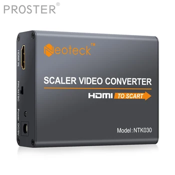 

PROZOR Aluminum HDMI to SCART Converter 1080P HDMI to Scart Adapter Video Stereo Audio Adapter with Power Adapter for TV DVD