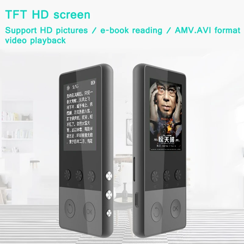 MP3 плееры с Bluetooth 8 ГБ Hi Fi музыка USB портативный 1 дюймов TFT экран FM радио GK99|MP3-плееры|