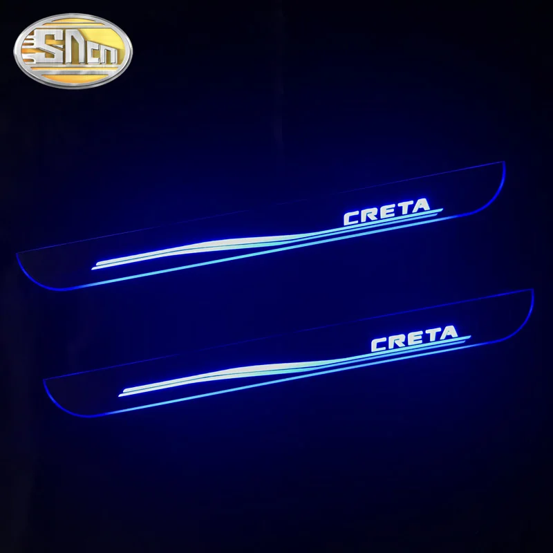 SNCN Автомобильный светодиодный дверной порог для Hyundai Creta IX25 2015 2019 2020 ультратонкая