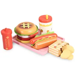 Дети Моделирование еда гамбургер Hotdog кухня еда игрушка набор ролевые игры миниатюрные закуски бургер Развивающие игрушки для девочек