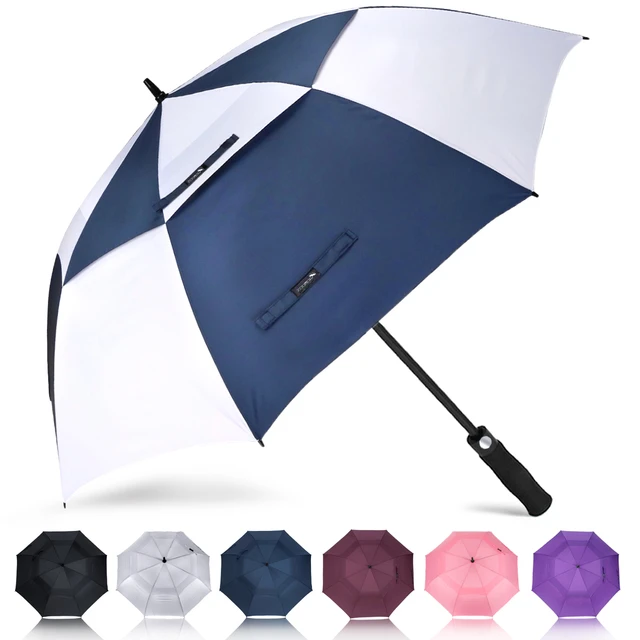 ZOMAKE Grand Parapluie de Golf XL - Parapluies de Golf Grande Taille 2-3  Personnes Anti Tempete - Extra Large Automatique Umbrella Golf Double  Canopée De Homme Femme(Bleu foncé/Bleu marine) : : Sports
