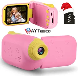 Crianças câmera de vídeo câmeras digitais filmadora presentes de aniversário para meninos e meninas idade 3 4 5 6 7 8 9, hd crianças vídeos gravador