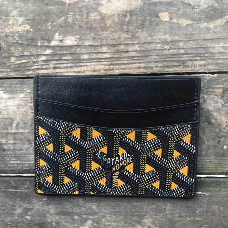 

2020 new Goya Goyard dog tooth leather card holder men and women multi-card coin purse cute wallets card holder purses