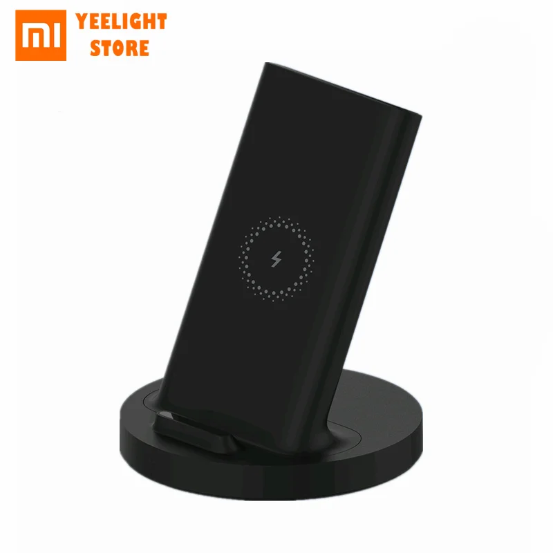 Оригинальное Беспроводное зарядное устройство mi jia 20 Вт Qi умное быстрое зарядное устройство для Xiao mi iPhone11 Pro X XR XS 8 Plus 10 Вт для Sumsung - Цвет: Black