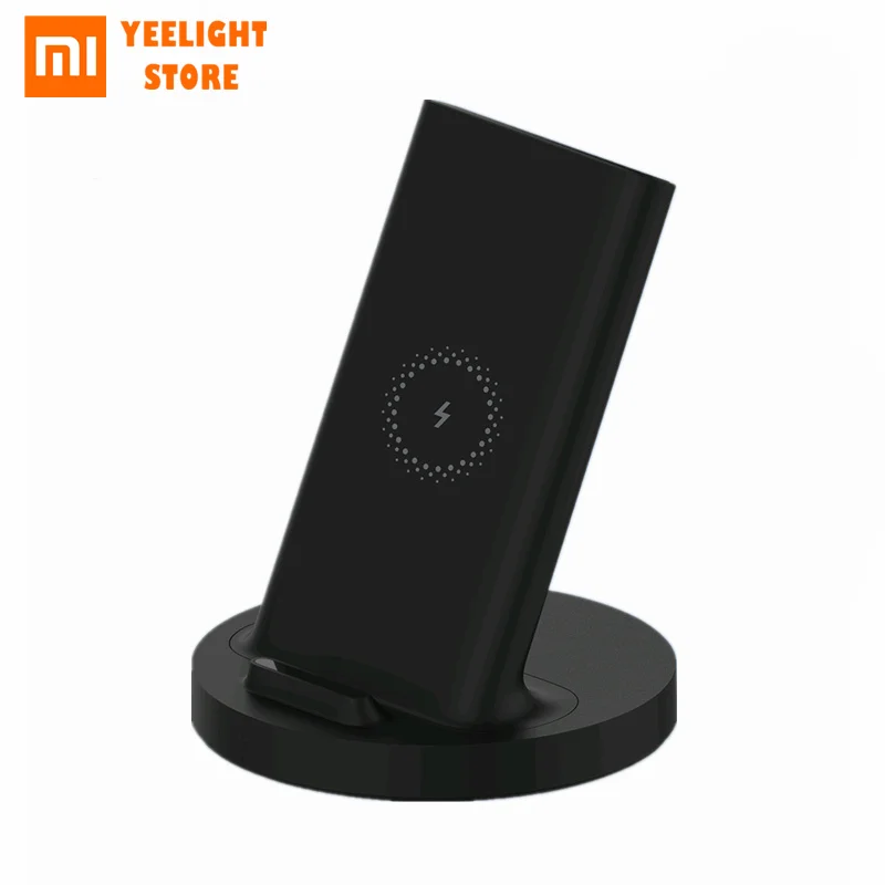 Black Оригинальное Беспроводное зарядное устройство mi jia 20 Вт Qi умное быстрое зарядное устройство для Xiao mi iPhone11 Pro X XR XS 8 Plus 10 Вт для Sumsung - Цвет: Black