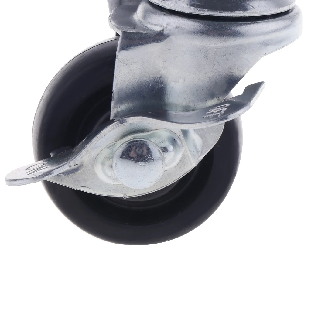 1.5 Inch Rubber Swivel Plate Caster Wheel M8 Universal Replacement With Brake, Material: Rubber, economic choice