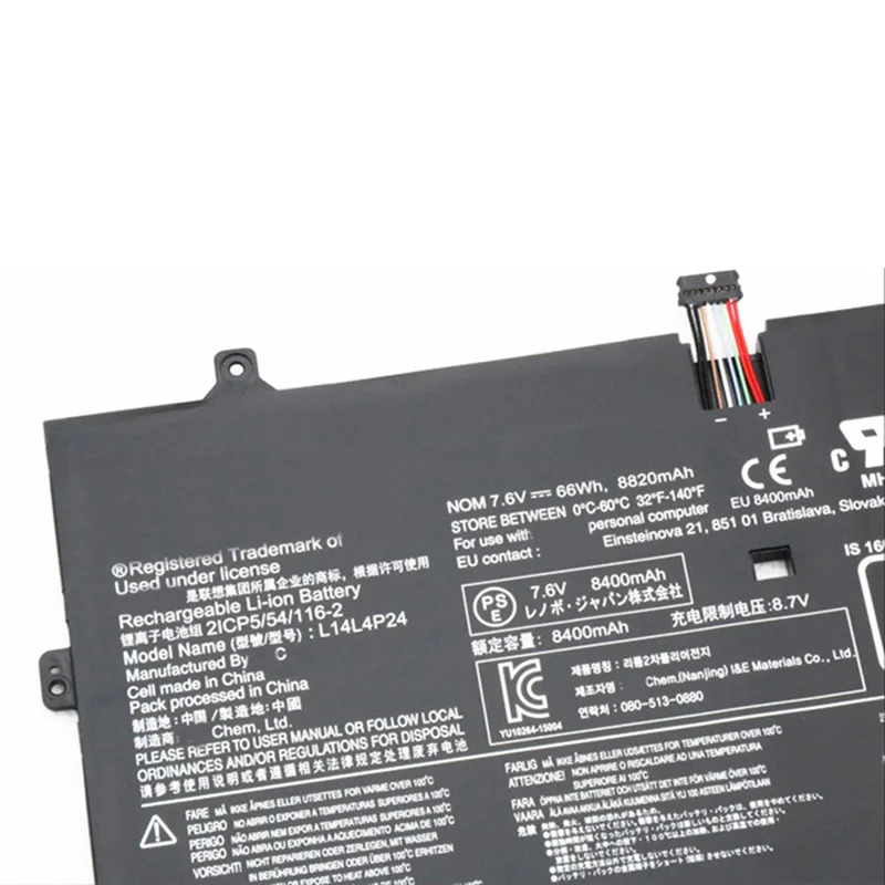 HanGreat Новый L14L4P24 Аккумулятор для ноутбука Lenovo YOGA 4 PRO 900 13ISK IFI ISE 5B10H43261 L14M4P24 8820 мА