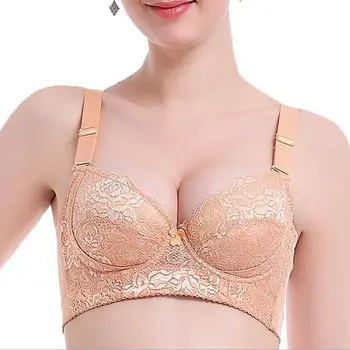 

YBCG 1/2 Cup Lace Women Bra Padded Push Up Breathable Bralette Cotton Underwear Brassiere Sexy Bras For Women