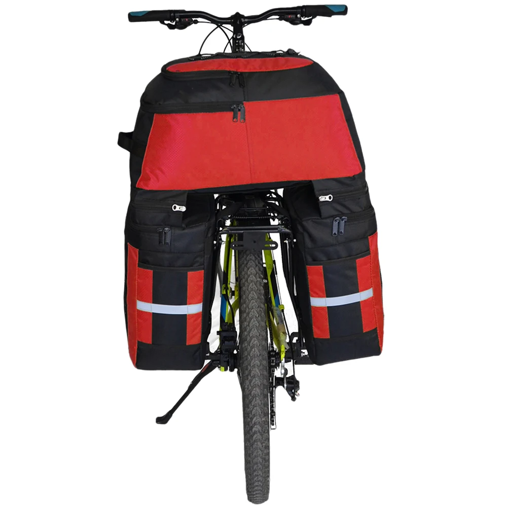 Multifunction 70L Bike Trunk Bag Bicycle Luggage Carrier Bag Cycling Bicycle Rack Rear Seat Bag Pannier