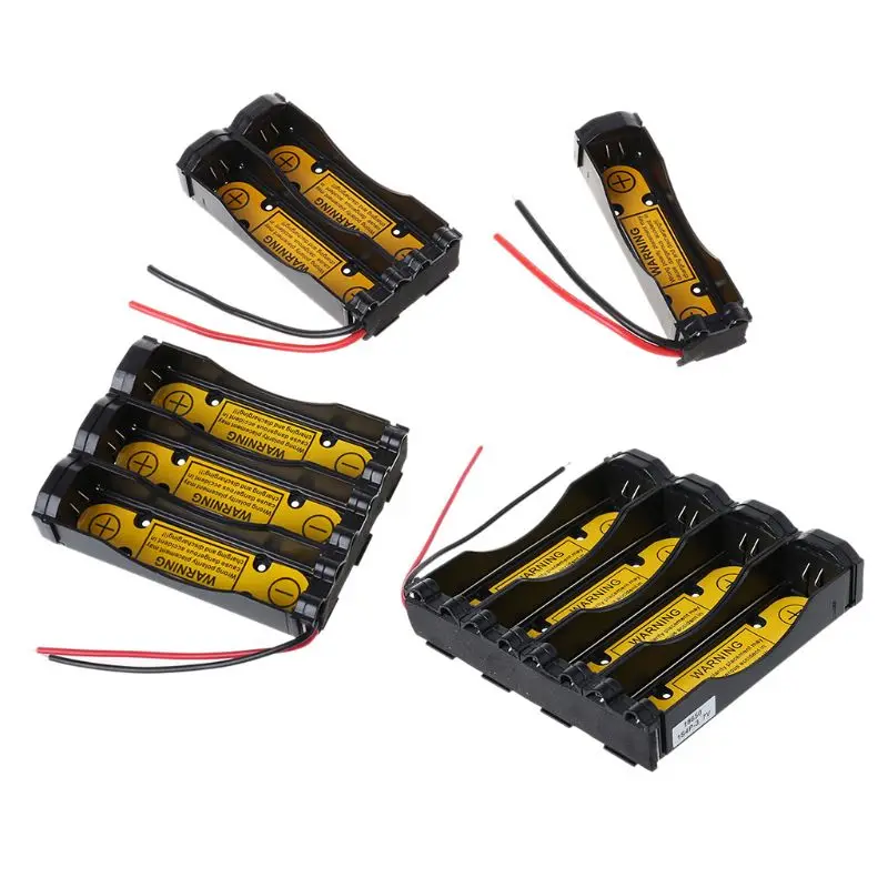

1-4 18650 Li-ion Battery Case Holder Storage Box Container With Protection Board
