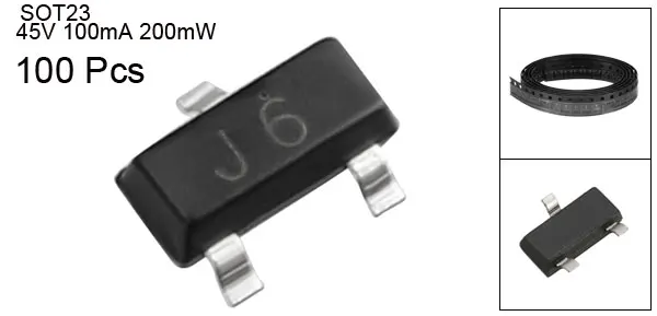 S9014-J6 100pcs ТРАНЗИСТОР uxcell PNP/NPN поверхностное крепление SOT-23 для инструмента ремесла коммутационная схема зона RoHS совместимый с электронным компонентом - Цвет: S9014-J6 100pcs