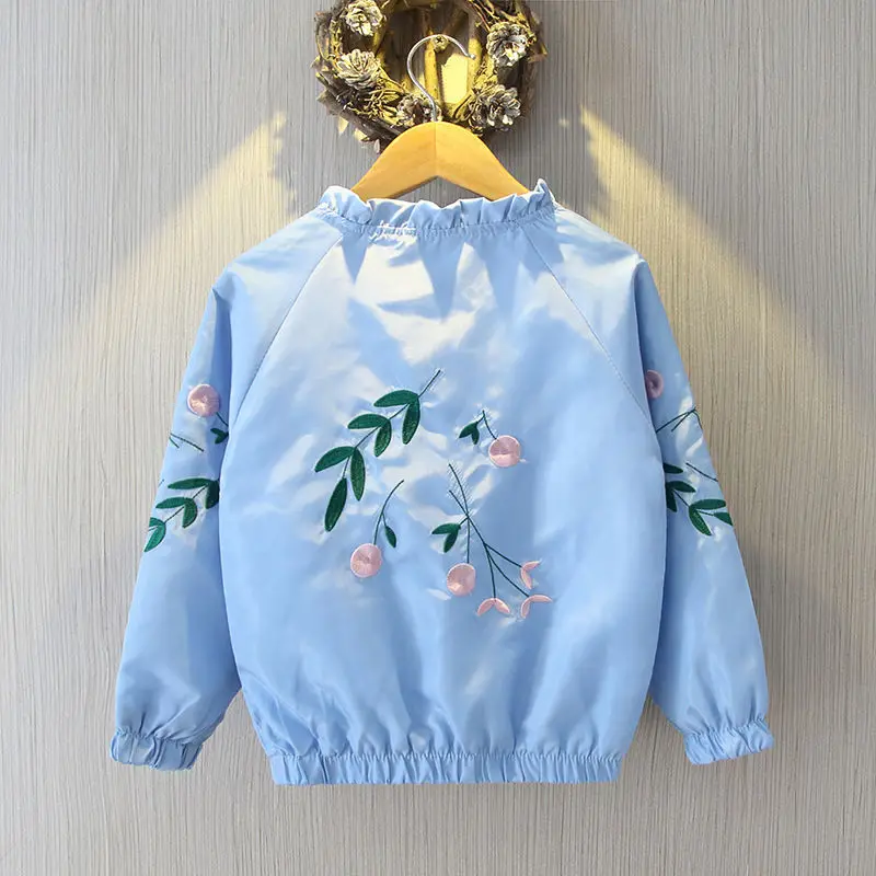 

2020 Spring Clothing New Style Girls Korean-style Embroidered Zipper Cardigan Baseball Shirt Spring And Autumn GIRL'S Fashionabl