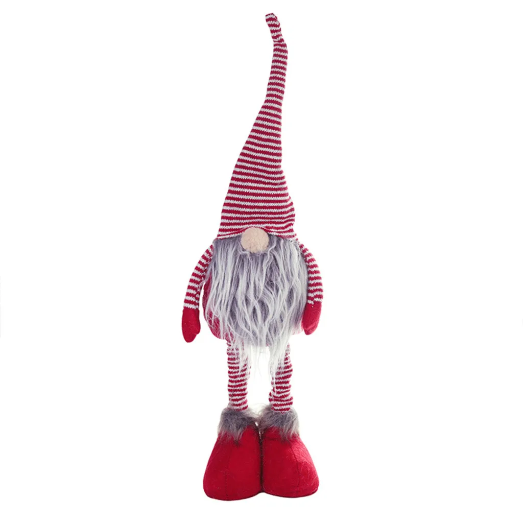 Рождественские украшения для дома gnome Рождественское украшение полосатая шляпа висячая нога без лица украшение комнаты куклы# C