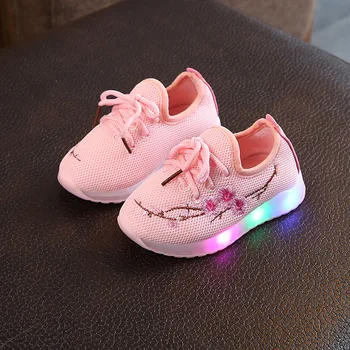

Summer Children Sports Shoes Fashion New Luminous Sneakers Luminous Sneakers Baby Toddler Shoes LED Soft Bottom 21-30
