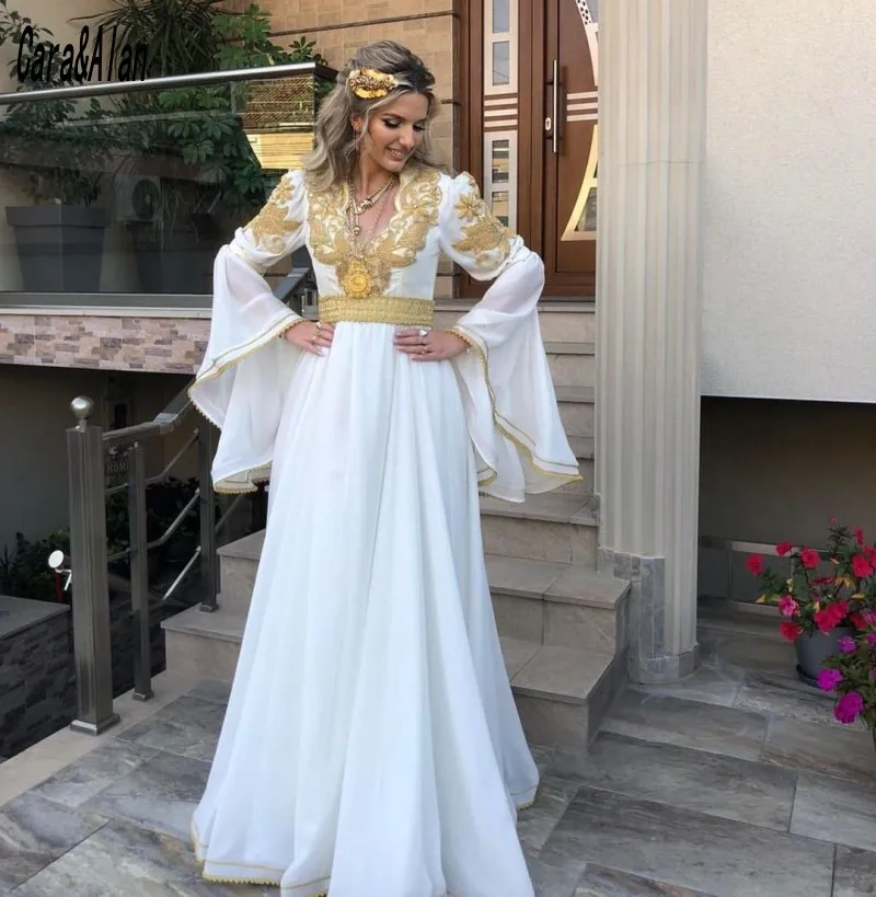 Elegante Traditionelle Kosovo Albanischen Weiß Abendkleider für Frauen  Party Ausgestellte Ärmel Spitze Applique Robe De Soirée De  Mariage|Abendkleider| - AliExpress
