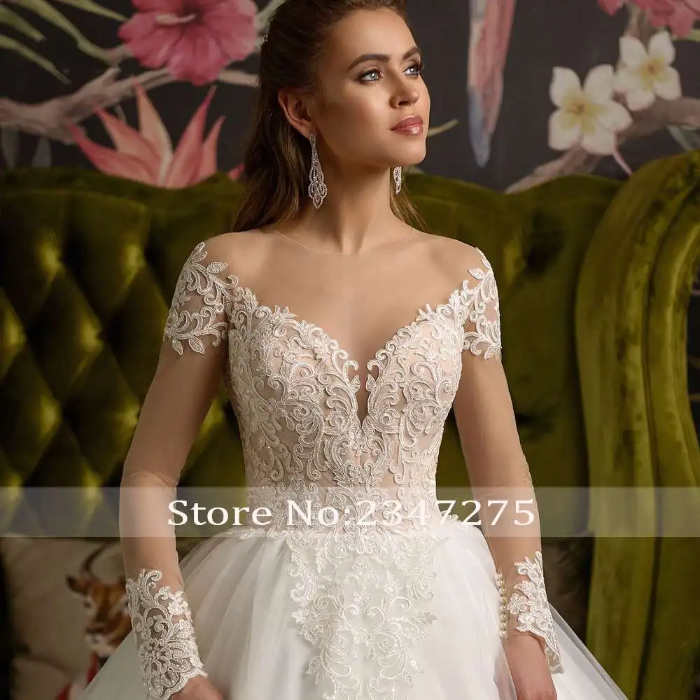Sexy-Long-Sleeve-Lace-Princess-Wedding-Dresses-2020-Luxury-Appliques-Beaded-Court-Train-Vintage-A-Line (2)