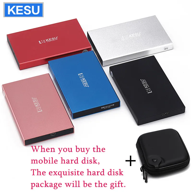 Original KESU 2.5 Inch External Hard Drive Storage 320G 500G USB3.0 1TB 2TB 750G HDD Portable External HD Hard Disk Custom LOGO