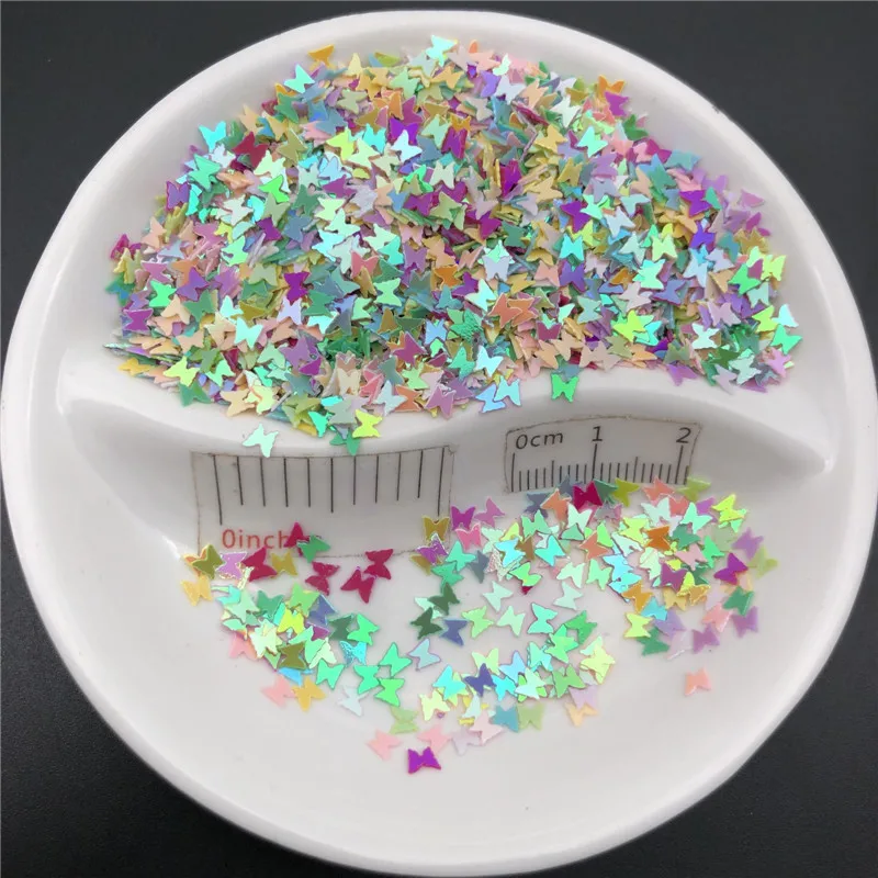 20g 3mm Butterfly Shape PVC loose Sequins Glitter Paillettes for Nail Art manicure/sewing/wedding decoration confetti