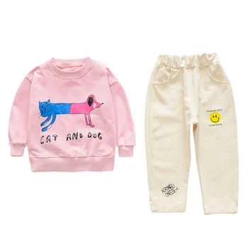 

Baby Girl Clothes 0-3T Fashio Fun Cartoon Print Children's Sets Long-sleeved Sweatshirts Casual Pants Two-piece Girls Suits