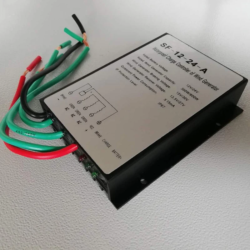 12/24V 600W ветряной генератор Контроллер заряда Регулятор Водонепроницаемый Ip67 X