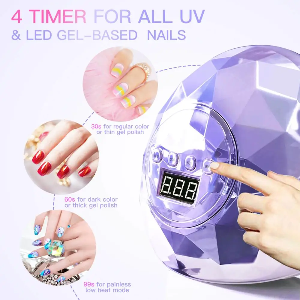 

Professional 110W/86W UV Lamp for Manicure Nail Dryer Nail Lamp Timer Fast Curing Gel Polish for Nail Manicure Machine uv led