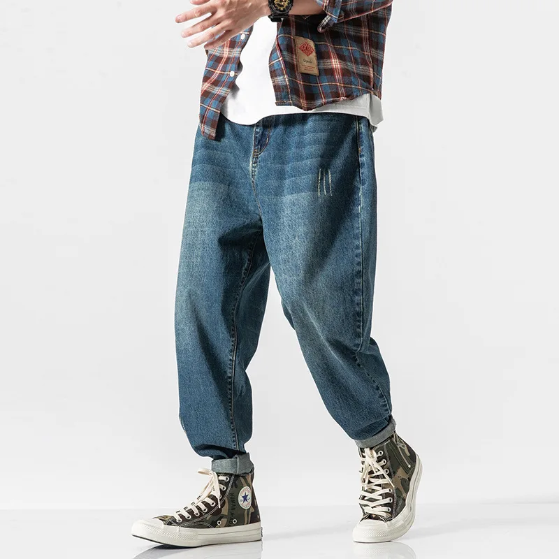 

2020 Spring Main Push Japanese-style Shadowless Wall Large Size Cat Scratch Cowboy Trousers M-5x Gk65-p6