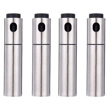 

4Pcs Stainless Steel Olive Oil Watering Can Barbecue Cooking Baking Oil Spray Bottle Empty Bottle Vinegar Bottle Oil