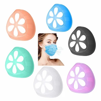 

1/5pc 3D Mouth Mask Holder Food Grade Silicone Dust Cover Mask Bracket Accessories Breathable Valve Internal Nose Support Assist