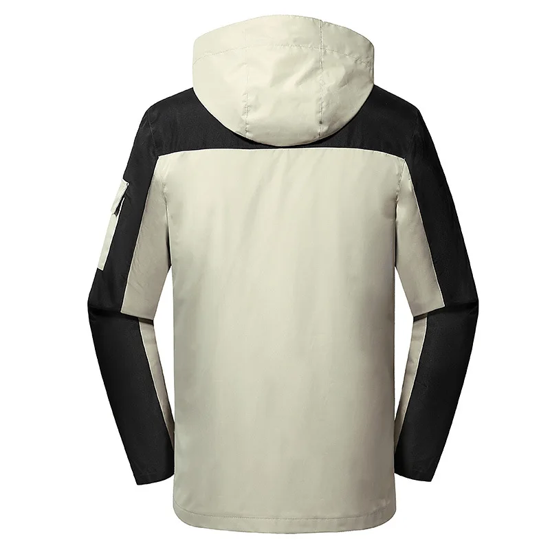 Мужская зимняя пуховая куртка 2 в 1 хлопковая верхняя одежда с подкладкой утолщенная теплая парка пальто пэчворк Водонепроницаемая Мужская куртка с капюшоном плюс размер 5XL