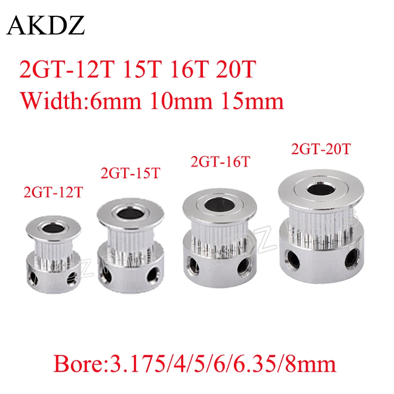 20 Teeth HTD-3M Timing Belt Pulley D-Bore for 10mm 15mm Belt 3D Printer CNC 