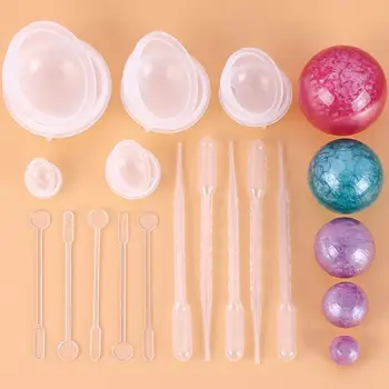 

15Pcs Epoxy Resin Ball Molds Sphere Jewelry Casting Silicone Molds for Resin Casting Kit Jewelry Making Tools