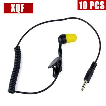 

XQF 10PCS 3.5mm 1Pin Listen Only Earpiece coiled cord for Radio Mic Speaker