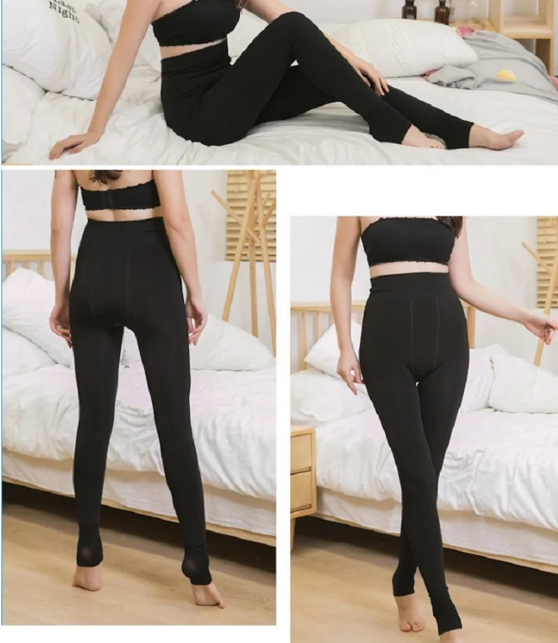 2 шт., зимние плотные бархатные леггинсы, женские теплые эластичные ...