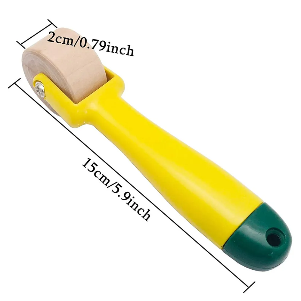 2 Pezzi Rulli Per Trapuntatura E Cucito - Rulli A Pressione In Legno E Plastica 15x2,3 Cm - Per Trapuntatura, Carta Da Parati, Decorazioni