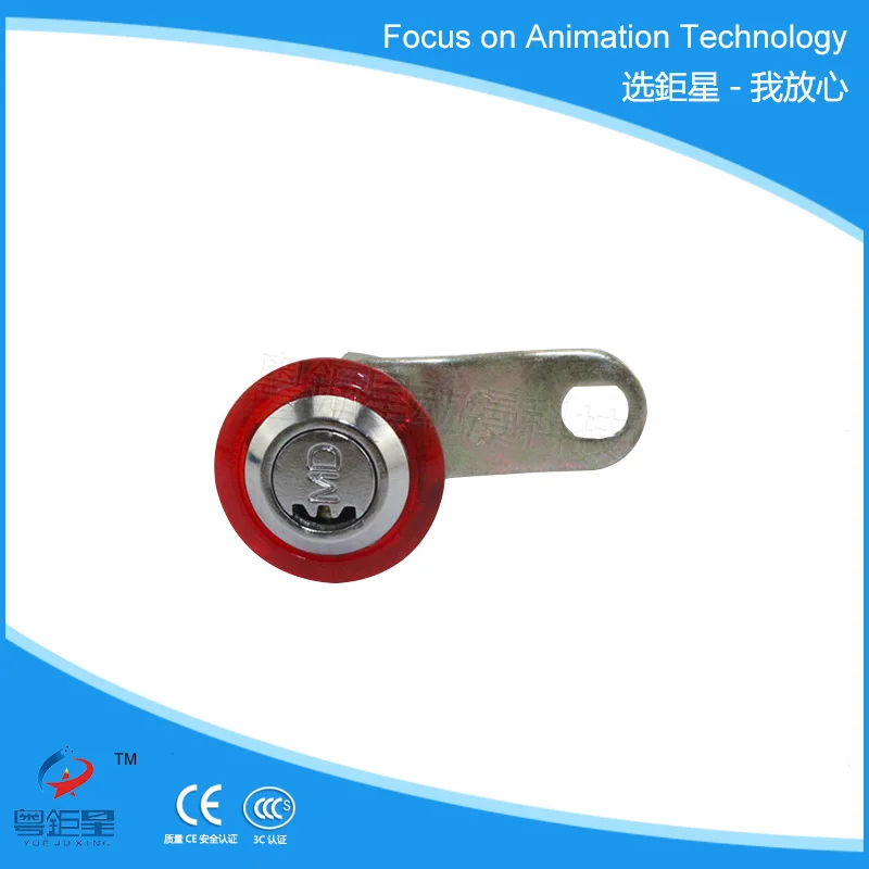22mm Red Edge Zinc Alloy Arcade Machine Cam semicircle Lock Type Long Lock Apply To The Door Lock Of The Game Machine