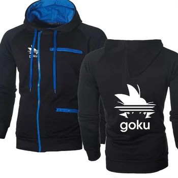 

Mens Hoodies Anime Dragon Ball Super Saiyan Dragonball Son Goku Fleece Zipper Jacket Harajuku Hip Hop Mens Casual Sweatshirt