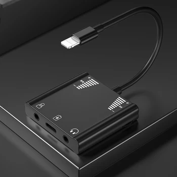 

Lightning to 3.5mm AUX Audio Jack Charging Sound Card Video Living Tiktok Adapter Hub For iPhone 12 XS XR 11 Pro Max SE iPad