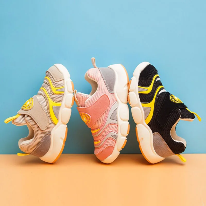 Детская обувь; повседневная спортивная обувь; коллекция года; спортивная обувь для мальчиков и девочек; удобные сетчатые кроссовки для малышей; сезон весна-осень; Новинка; обувь с мягкой подошвой