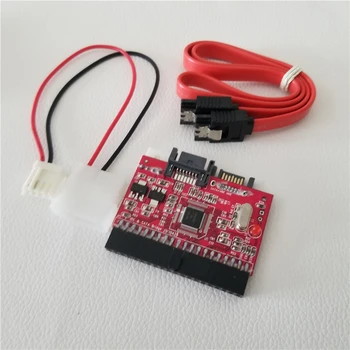 

IDE to SATA Dual Way Conversion Adapter Card 40Pin Female with SATA & IDE Cable Red for Hard Drive