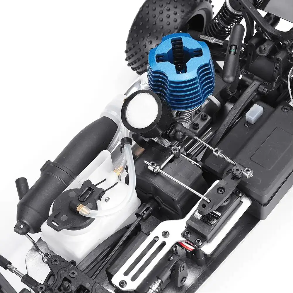 VRX RH1006 1/10 Scale 4WD Nitro RTR Off-Road Buggy High Speed 2.4GHz RC Car Kids Gifts(With Force.18 Methanol Engine)- Black Red 5
